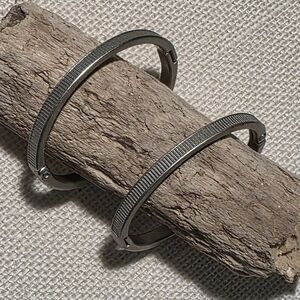 Silver Bangle Bracelet Set